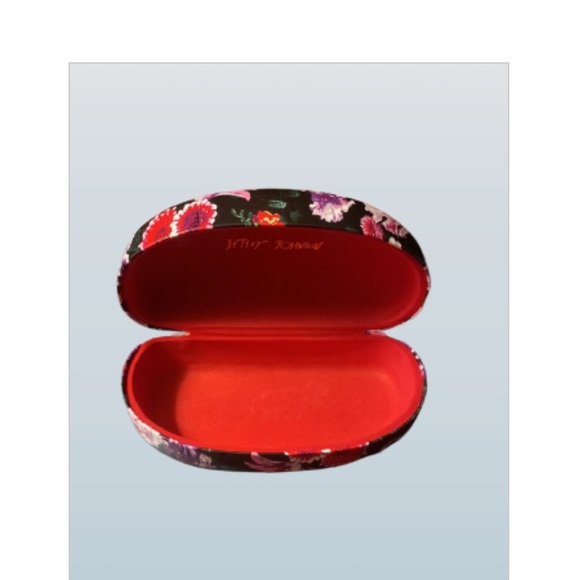 ❌❌SOLD❌❌Betsy Johnson Black Floral Hard Case Eye or Sunglasses - Picture 6 of 12